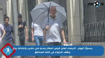 رسميًا اليوم.. الأرصاد تعلن فرص أمطار رعدية على حلايب ونشاط رياح يلطّف الأجواء في كافة المناطق
